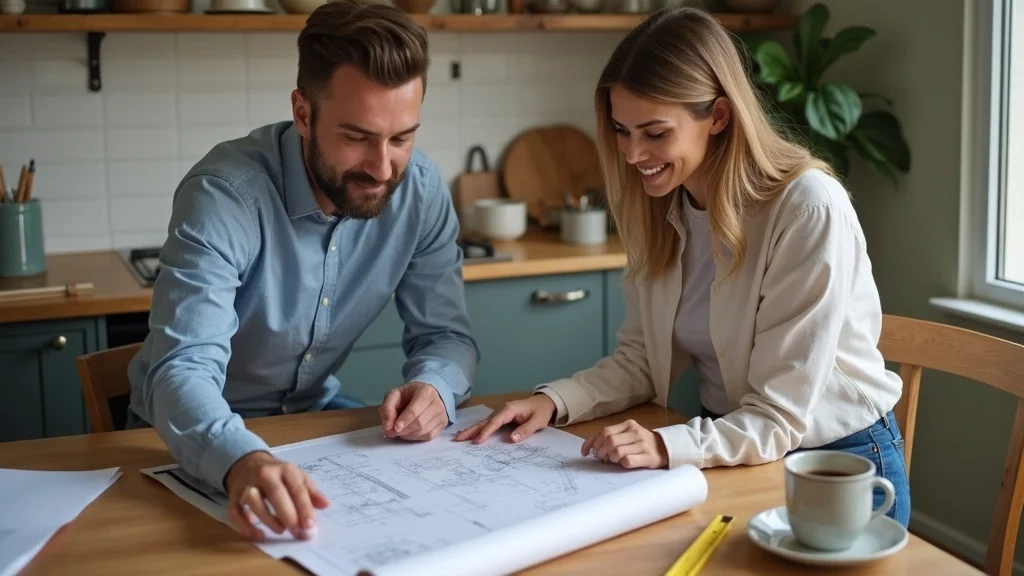 Experienced land surveyor and client reviewing plans - land surveyor near me discussing Massachusetts land survey regulations, compliance, and project scope