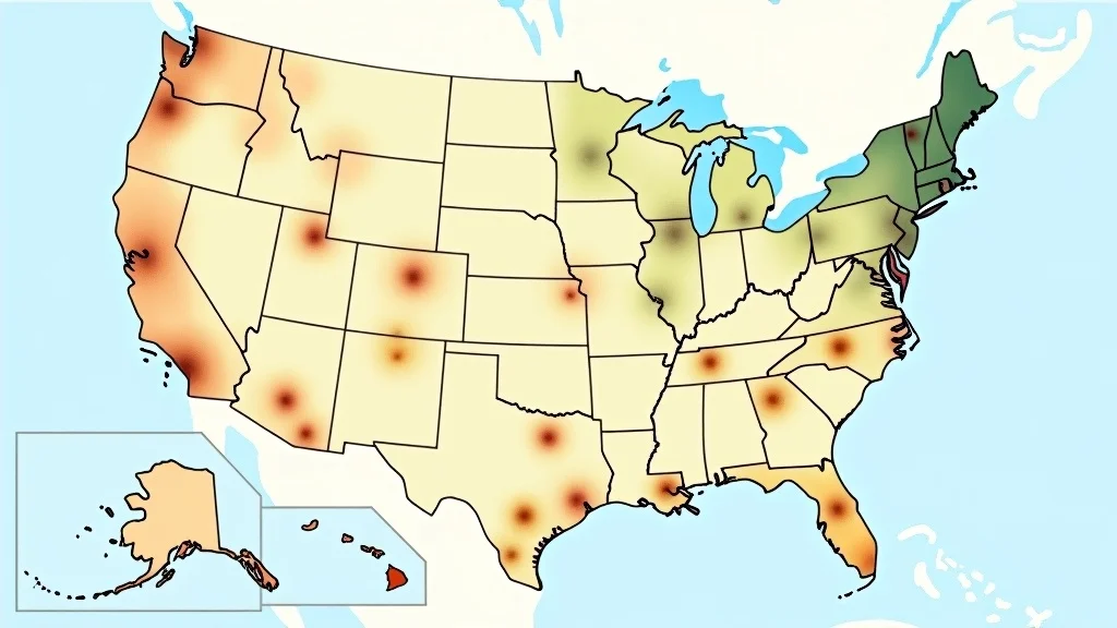 US map highlighting regional differences in boundary survey cost, with Lakeville, MA and regulatory regions emphasized
