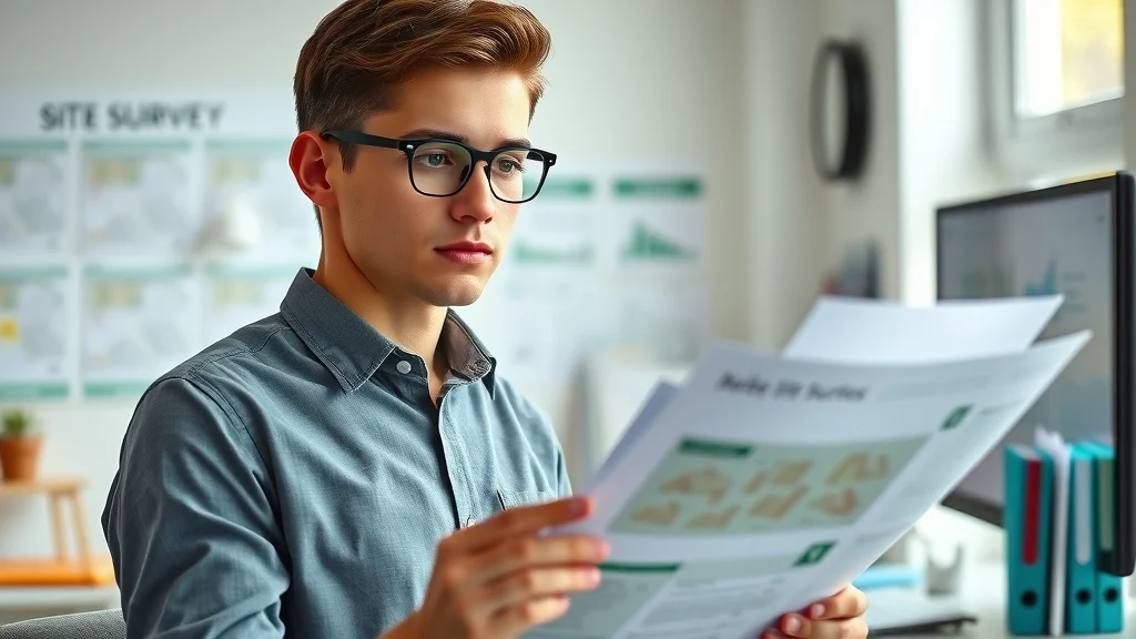 Confident real estate professional assessing site survey for Massachusetts project, evaluating existing condition survey Massachusetts cost