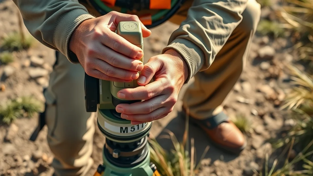 Land surveyor’s hands using GPS equipment on Worcester land - topographic surveys Worcester